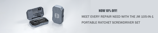 Now 10% Off!-Meet Every Repair Need with the JM 105-in-1 Portable Ratchet Screwdriver Set