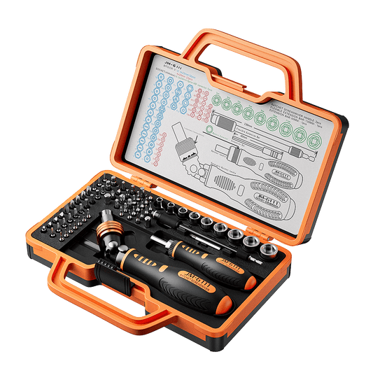 Jakemy Store Adapt to Your DIY Demands with Ease: JM 69-in-1 Ratchet Screwdriver Set with Adjustable Handles