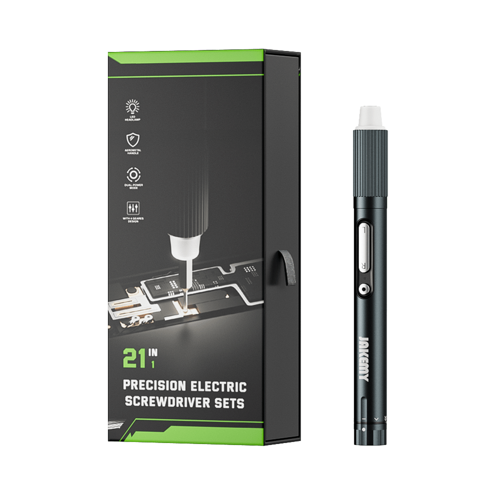 Jakemy Store Efficient and Versatile: JM 21-in-1 Compact Electric Screwdriver with 3-Speed Adjustable Torque and Independent LED Shadowless Light Switch