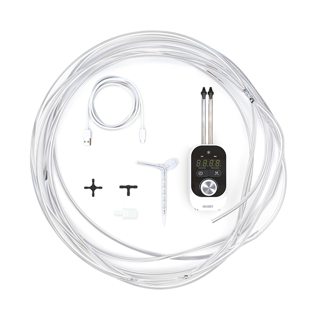 Jakemy Store Effortless Plant Care: JM-G01- Automatic Drip Irrigation Kit with Custom Watering and Programmable Timer