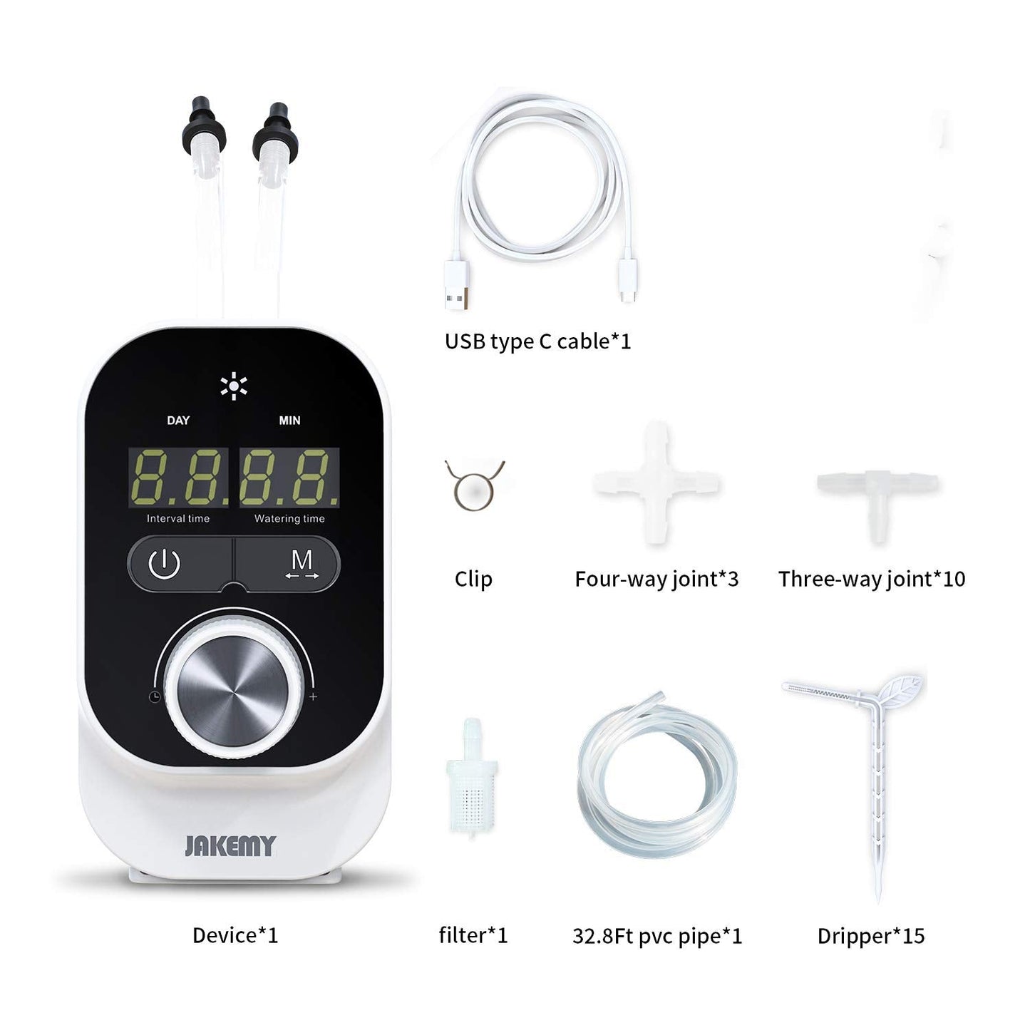 Jakemy Store Effortless Plant Care: JM-G01- Automatic Drip Irrigation Kit with Custom Watering and Programmable Timer