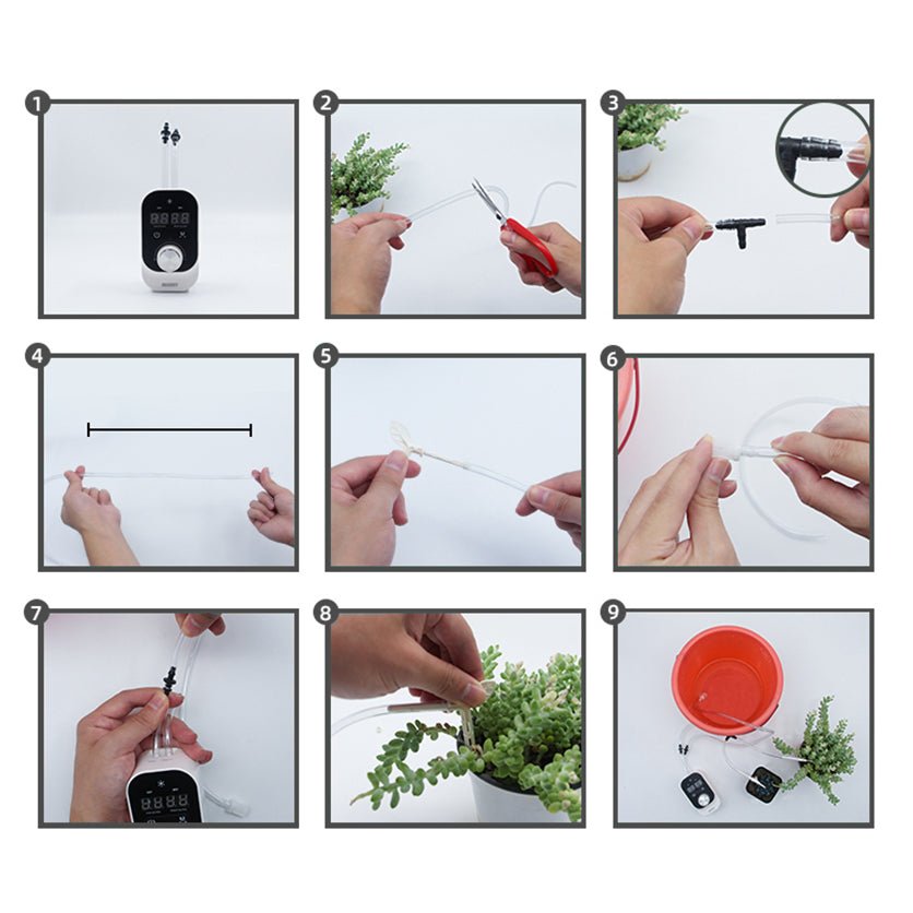 Jakemy Store Effortless Plant Care: JM-G01- Automatic Drip Irrigation Kit with Custom Watering and Programmable Timer