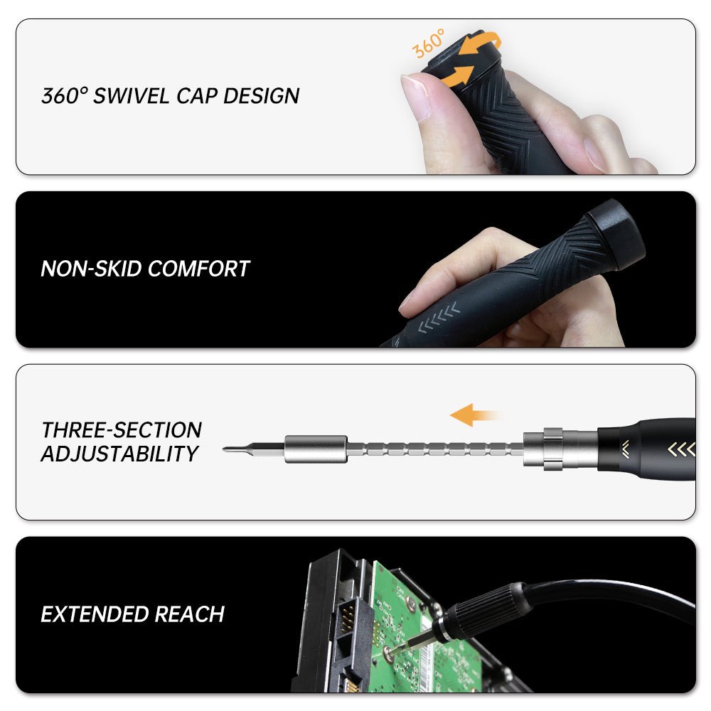 Jakemy Store Versatile Precision at Your Fingertips: JM 164-in-1 Multi-Stage Adjustable Screwdriver Set with Opening Pry Tool