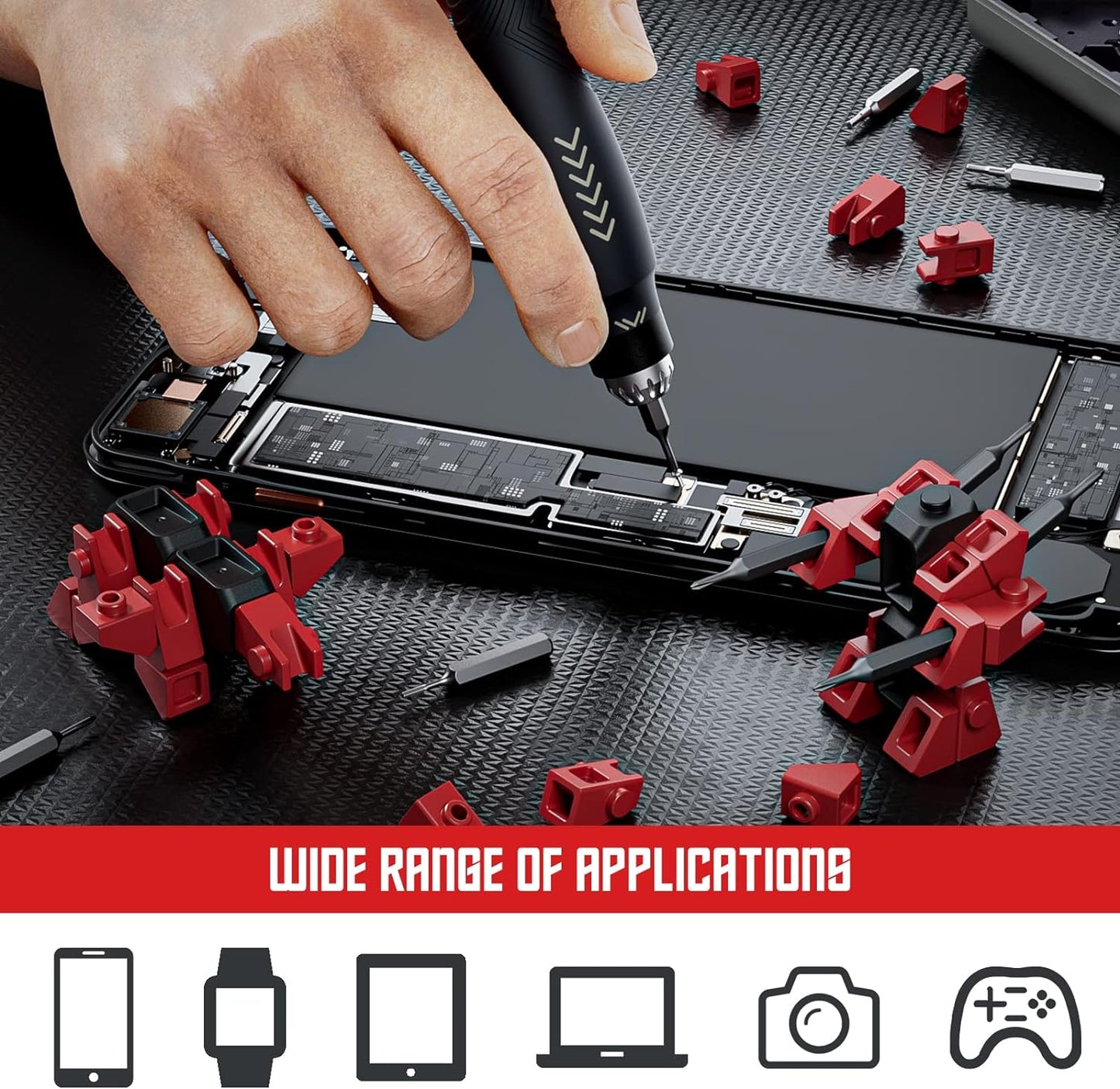 Jakemy Store Versatile and Creative:JM 25-in-1 Building Block Screwdriver Set for Stress Relief and Precision Repairs
