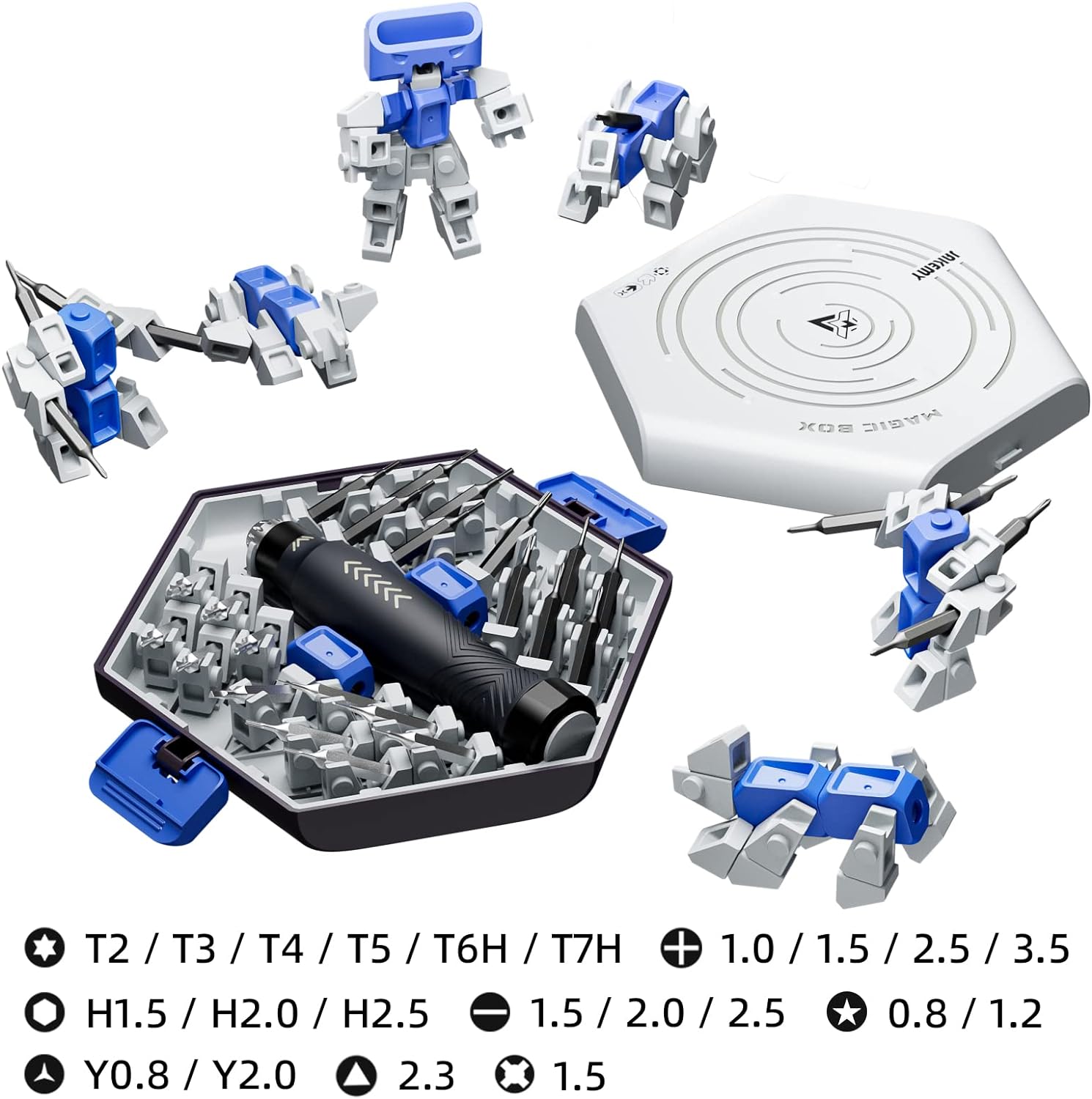 Jakemy Store Versatile and Creative:JM 25-in-1 Building Block Screwdriver Set for Stress Relief and Precision Repairs