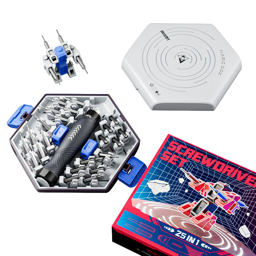 Jakemy Store Versatile and Creative:JM 25-in-1 Building Block Screwdriver Set for Stress Relief and Precision Repairs