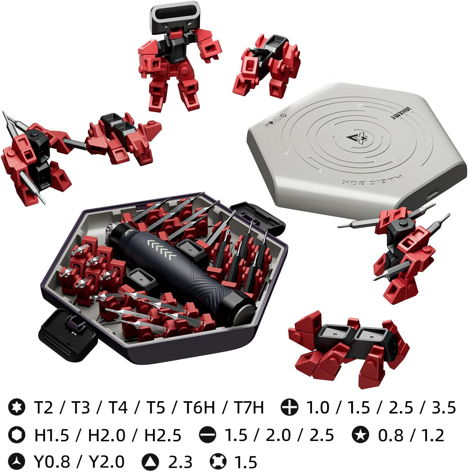 Jakemy Store Versatile and Creative:JM 25-in-1 Building Block Screwdriver Set for Stress Relief and Precision Repairs