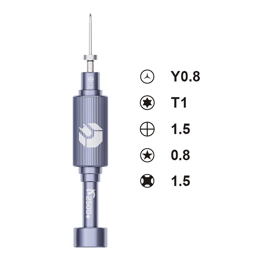 Jakemy Store Professional Grade Precision Screwdriver: JM S2 Steel Bit (Phillips, Torx, Standoff, Pentalobe, Tri-wing) with Mute Bearing Cap
