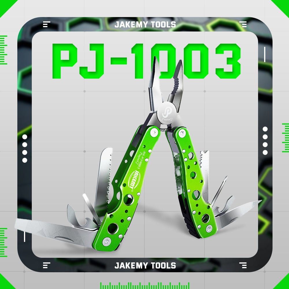 Jakemy Store Portable and Efficient JM 9-in-1 Tool Set: Perfect for Camping and Quick Fixes
