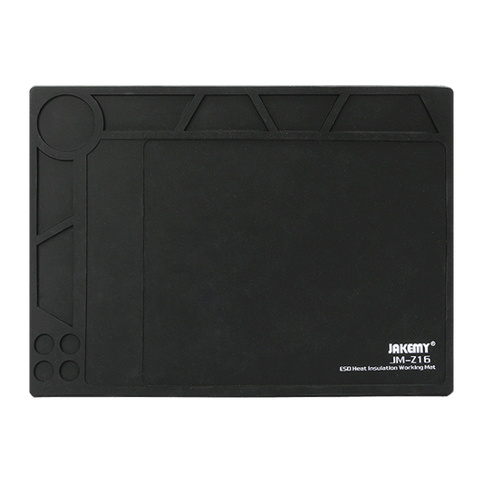 Jakemy Store JM-Z16 Heat-Resistant Working Mat: Insulates Up to 500°C, Anti-Static Silicone - Food-Grade, Protects Solder Tip & Workbench, Washable - Ideal for Electronics Repair