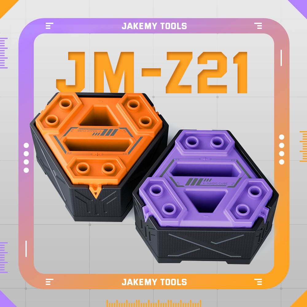 Jakemy Store JM-Z21 Cube Magnetizer: Quick 1-Second Magnetize & Demagnetize, Detachable & Rotatable Base - Compact Storage, Multi-Functional Repair Tool