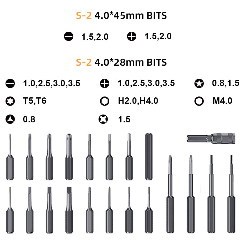 Jakemy Store Versatile Tool for DIY Enthusiasts: JM-RS01 Smalll Ratchet Screwdriver Set for Electronics & Daily Maintenance(2 Version -22 in 1 or 30 in 1)