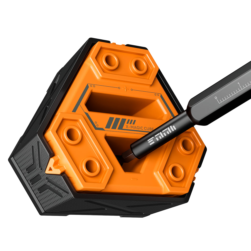 Jakemy Store JM-Z21 Cube Magnetizer: Quick 1-Second Magnetize & Demagnetize, Detachable & Rotatable Base - Compact Storage, Multi-Functional Repair Tool
