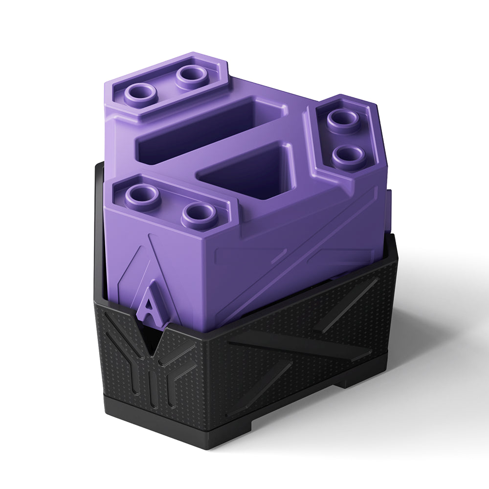 Jakemy Store JM-Z21 Cube Magnetizer: Quick 1-Second Magnetize & Demagnetize, Detachable & Rotatable Base - Compact Storage, Multi-Functional Repair Tool Purple & Black