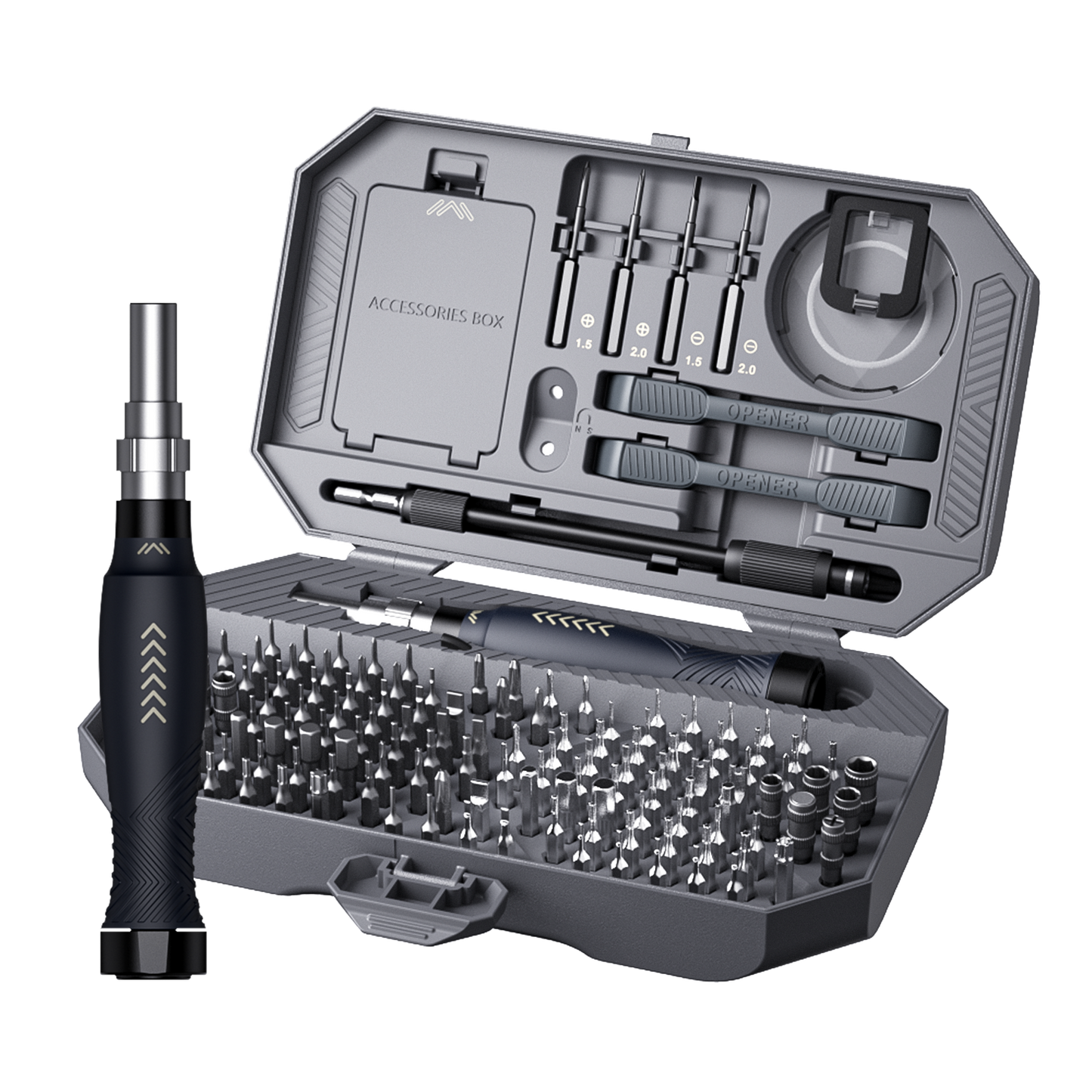 Jakemy Store Versatile Precision at Your Fingertips: JM 164-in-1 Multi-Stage Adjustable Screwdriver Set with Opening Pry Tool