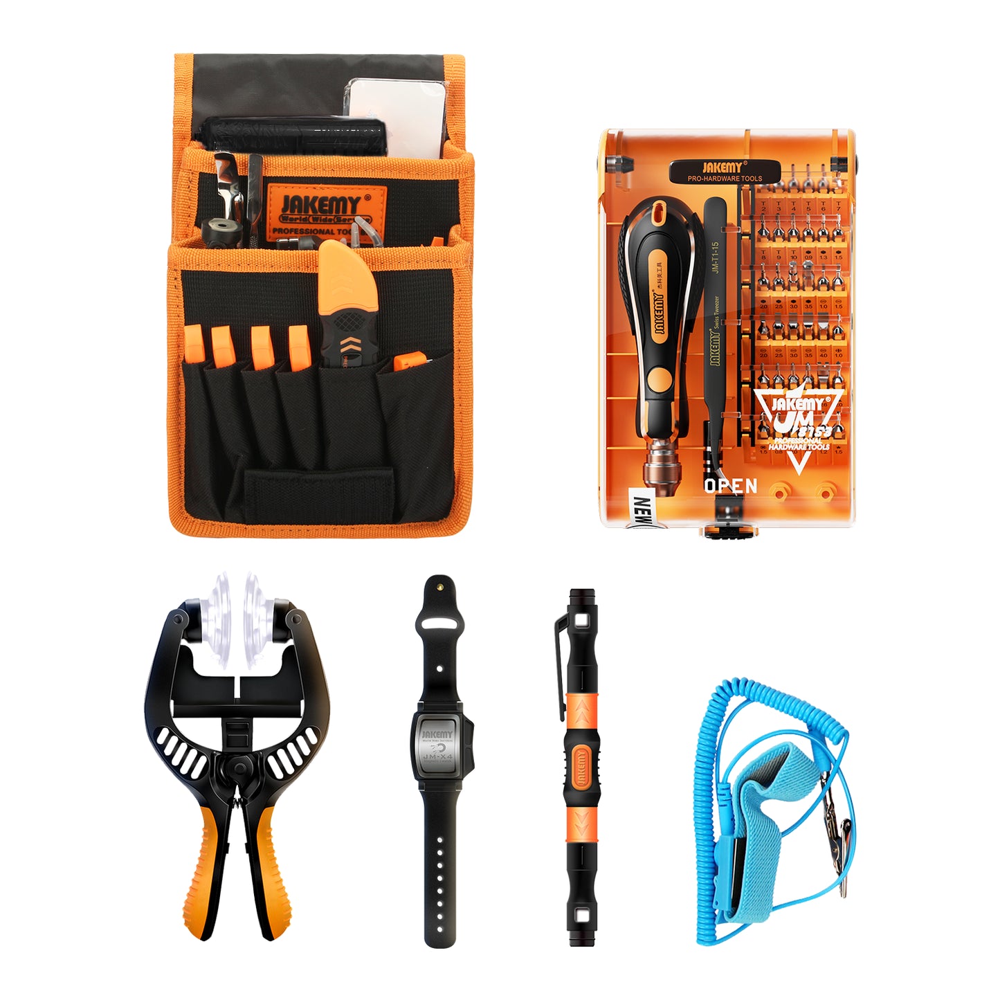 Jakemy Store Versatile Multifunctional Toolkit: JM 99-in-1 Repair Tool Kit with Flexible Shaft and Precision Bits