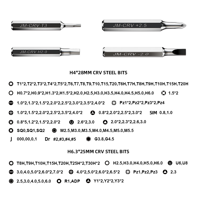 Jakemy Store Comprehensive Professional Toolkit: JM 202-in-1 Multi-bit Precision Screwdriver Set with Adjustable Design Handle