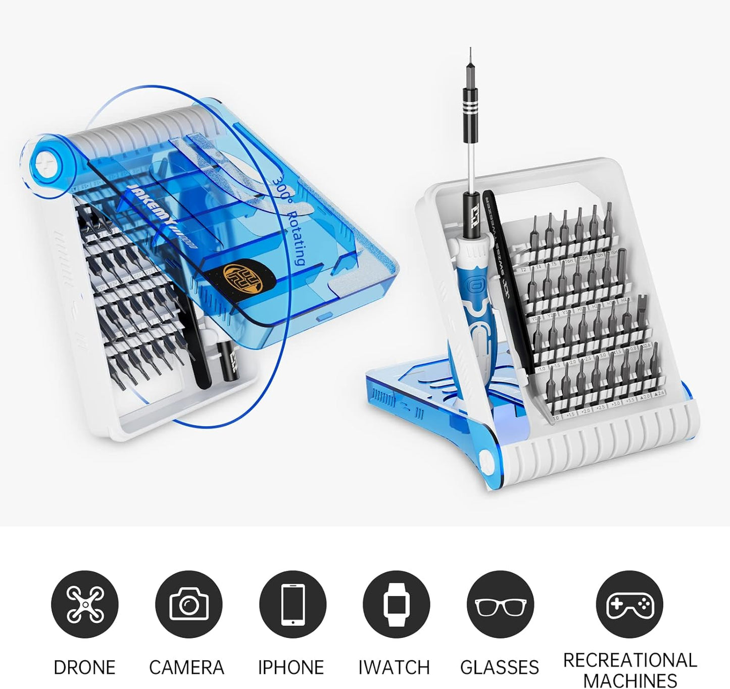 Jakemy Store Convenient Storage JM 33-in-1 Precision Screwdriver Set: Portable Case with Stable Storage
