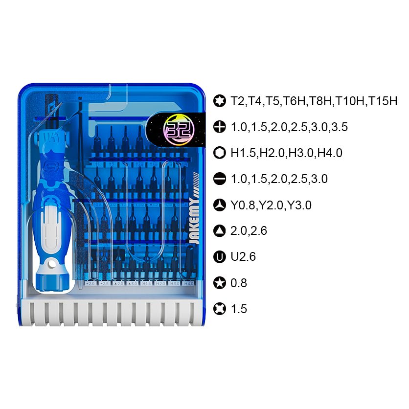 Jakemy Store Convenient Storage JM 33-in-1 Precision Screwdriver Set: Portable Case with Stable Storage