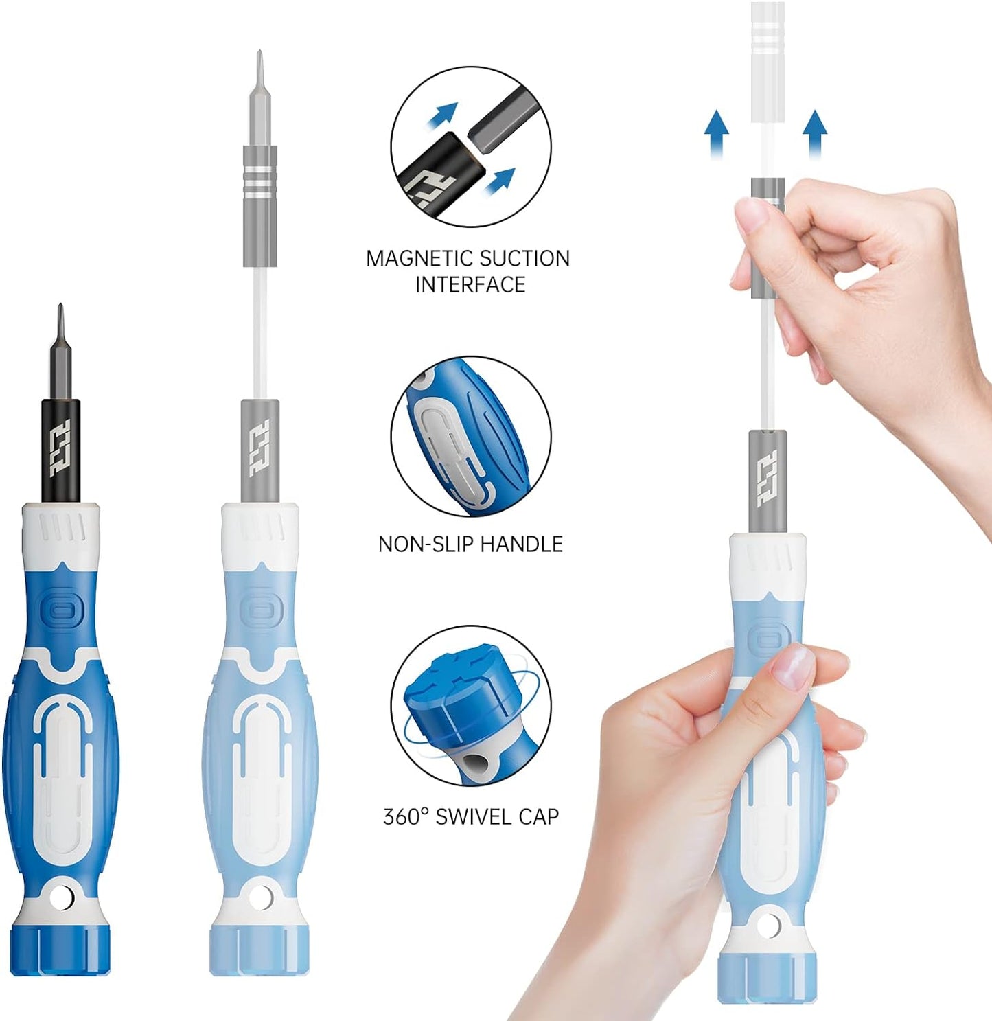 Jakemy Store Convenient Storage JM 33-in-1 Precision Screwdriver Set: Portable Case with Stable Storage