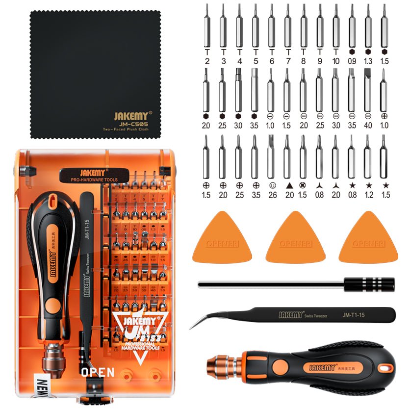 Jakemy Store Reliable Repair Companion: JM 43-in-1 Magnetic Screwdriver Set for Electronics and Gadgets