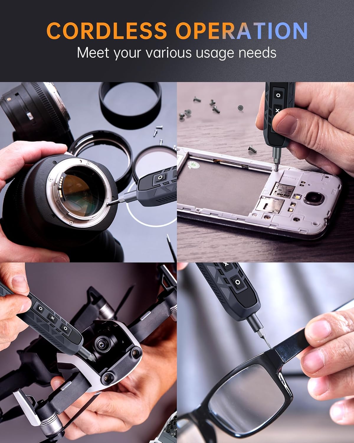 JAKEMY 180-in-1 Precision Screwdriver Set with 3 Ergonomic Handle Option