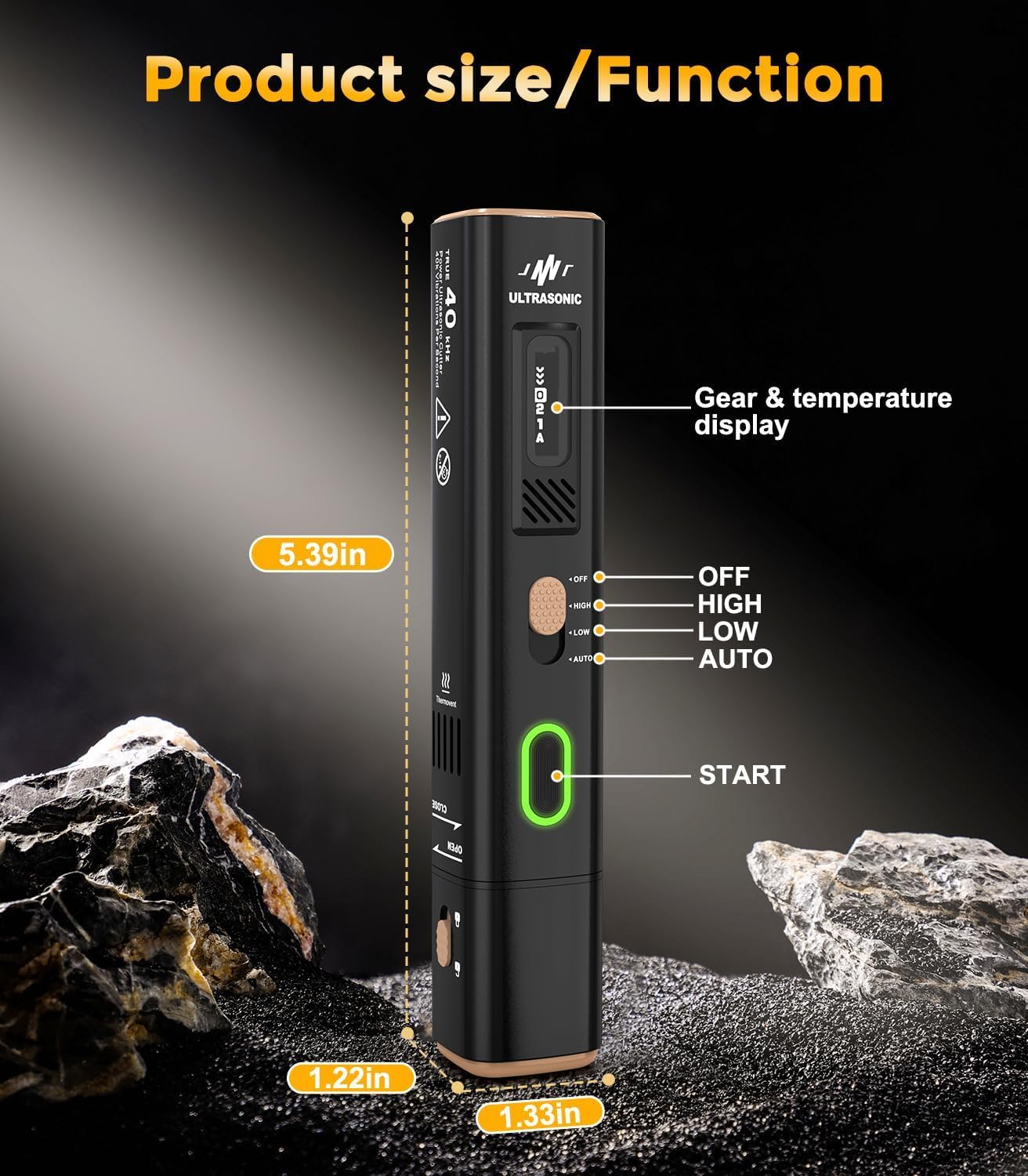 JAKEMY 35W 40kHz 2-in-1 Handheld Ultrasonic Cutter & Polisher, dedicated to fast and efficient cutting, grinding, and polishing (with cord, NO BATTERY)