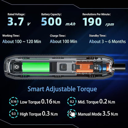 JAKEMY 180-in-1 Precision Screwdriver Set with 3 Ergonomic Handle Option