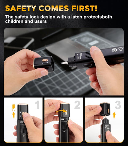 JAKEMY 35W 40kHz 2-in-1 Handheld Ultrasonic Cutter & Polisher, dedicated to fast and efficient cutting, grinding, and polishing (with cord, NO BATTERY)