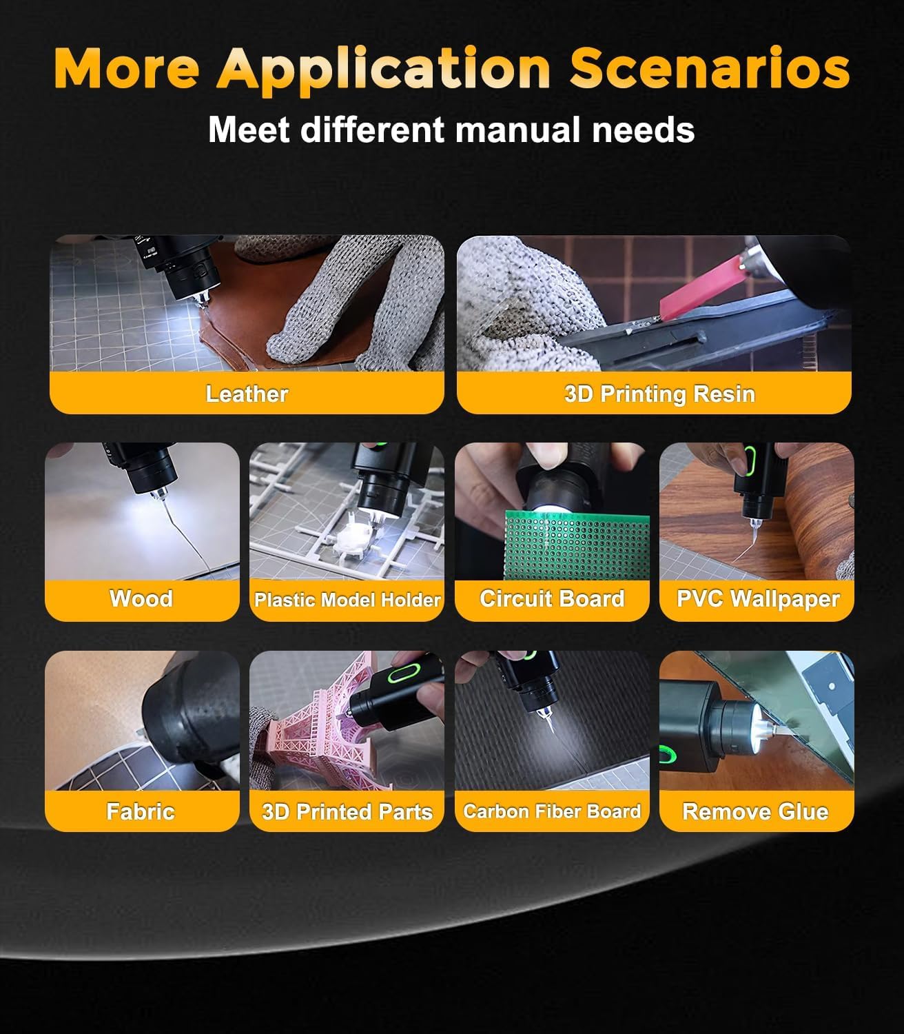 JAKEMY 35W 40kHz 2-in-1 Handheld Ultrasonic Cutter & Polisher, dedicated to fast and efficient cutting, grinding, and polishing (with cord, NO BATTERY)