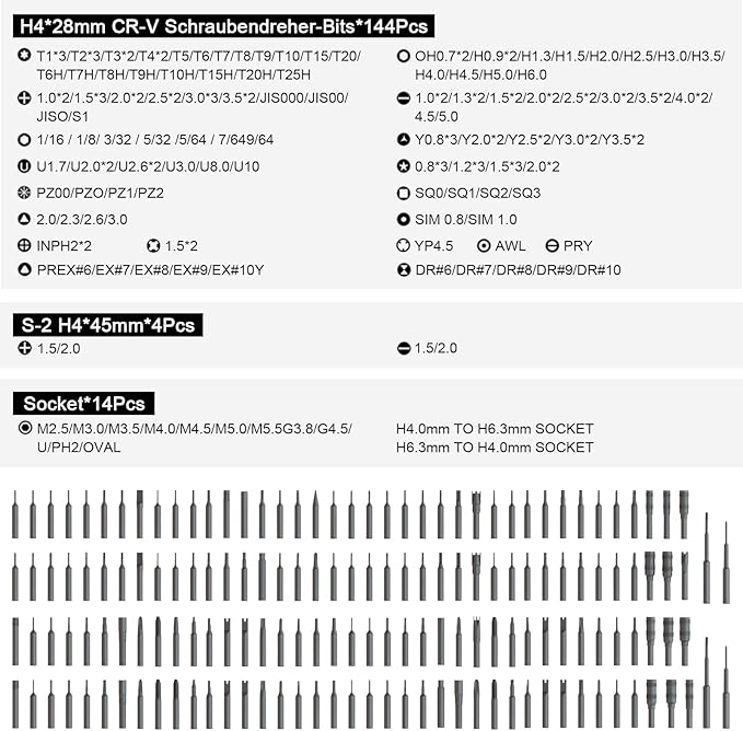 JAKEMY 180-in-1 Precision Screwdriver Set with 3 Ergonomic Handle Option