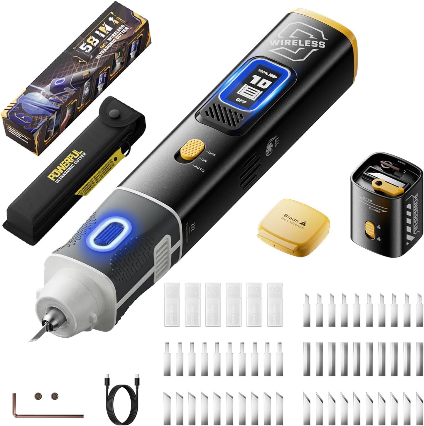 B-[UC02]2 In 1 Cordless Powerful Ultrasonic Cutter for Handworkers