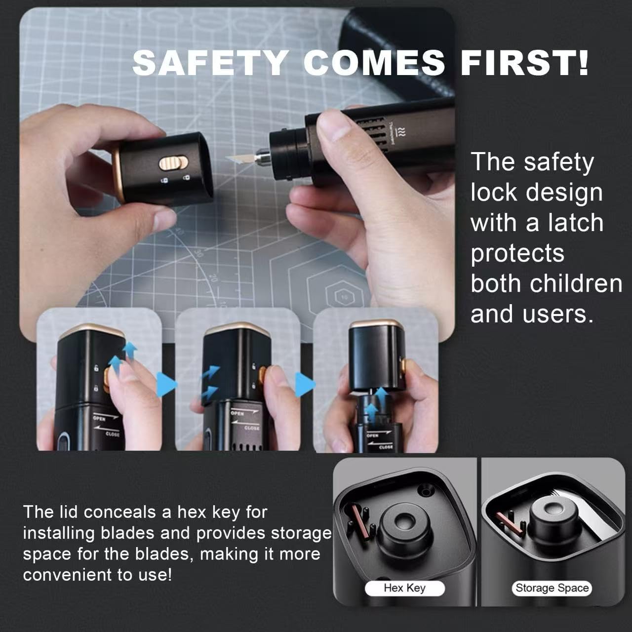 JAKEMY 35W 40kHz 2-in-1 Handheld Ultrasonic Cutter & Polisher, dedicated to fast and efficient cutting, grinding, and polishing (with cord, NO BATTERY)