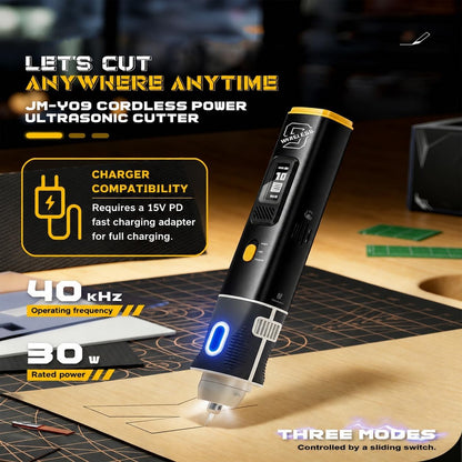 B-[UC02]2 In 1 Cordless Powerful Ultrasonic Cutter for Handworkers