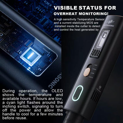 JAKEMY 35W 40kHz 2-in-1 Handheld Ultrasonic Cutter & Polisher, dedicated to fast and efficient cutting, grinding, and polishing (with cord, NO BATTERY)
