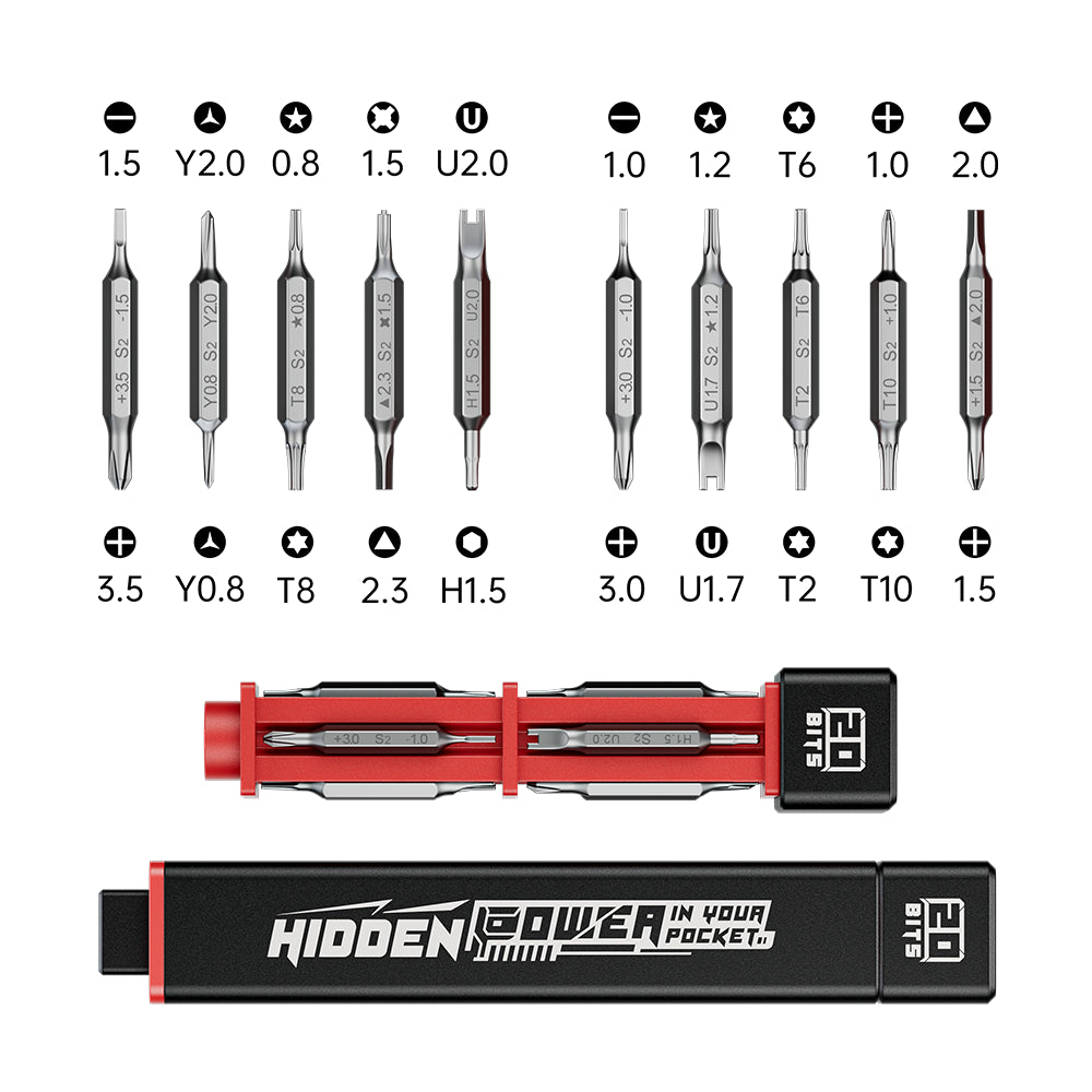 Jakemy Store Versatile and Stylish: JM 21-in-1 Precision Screwdriver Set with Dual Colors and 360° Rotation Dark black