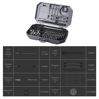 Jakemy Store Professional Electronics Repair Kit: JM 105-in-1 Compact Screwdriver Kit- Versatile and Lightweight Design