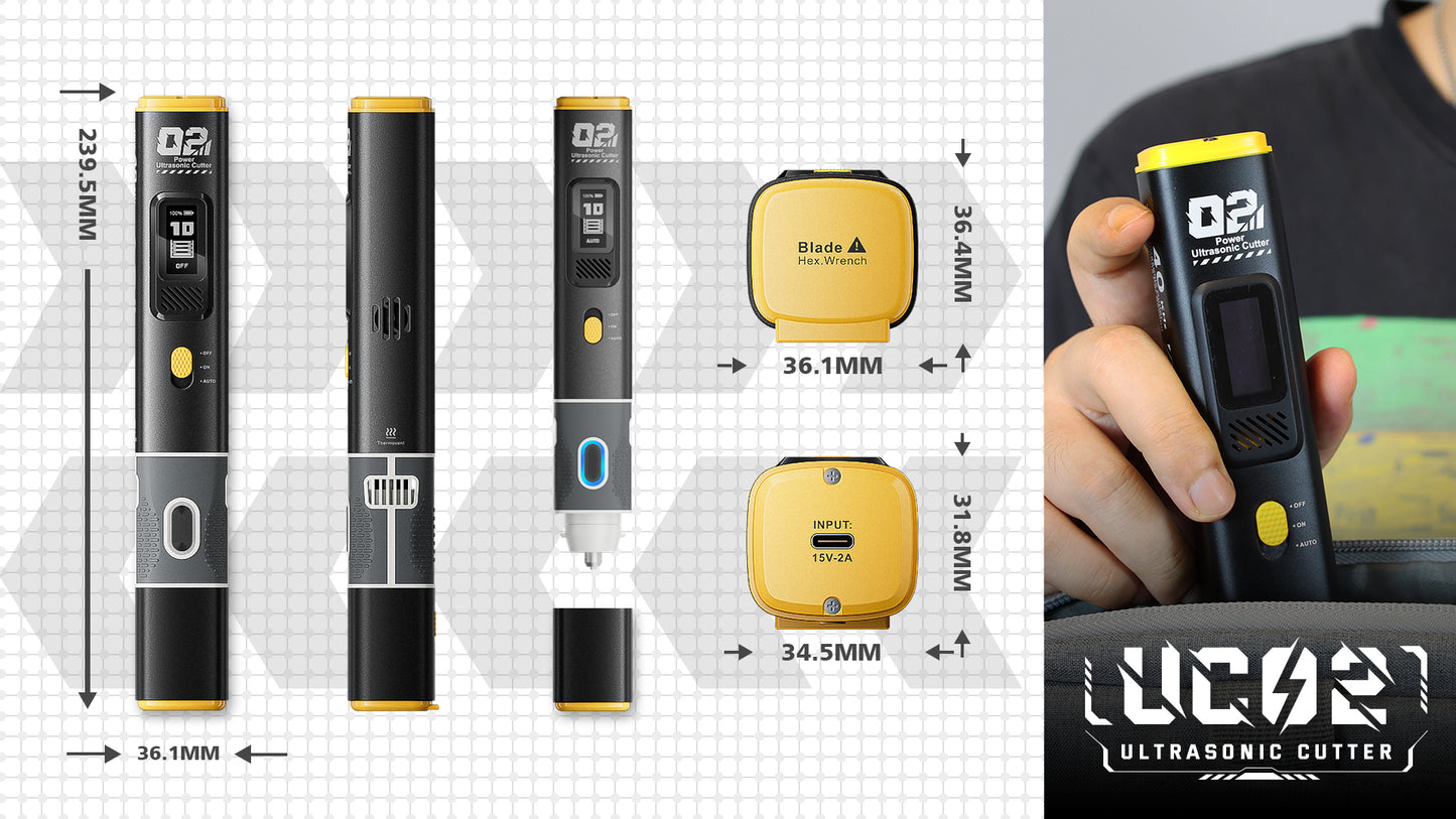 [Pre Order][UC02]2 In 1 Cordless Powerful Ultrasonic Cutter for Handworkers