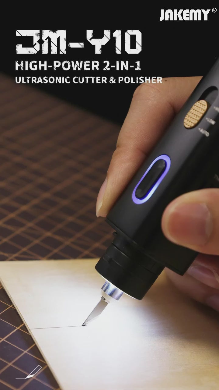 JAKEMY 35W 40kHz 2-in-1 Handheld Ultrasonic Cutter & Polisher, dedicated to fast and efficient cutting, grinding, and polishing (with cord, NO BATTERY)